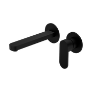 Nero Ecco Wall Mixer Set Separate Back Plate, Matte Black