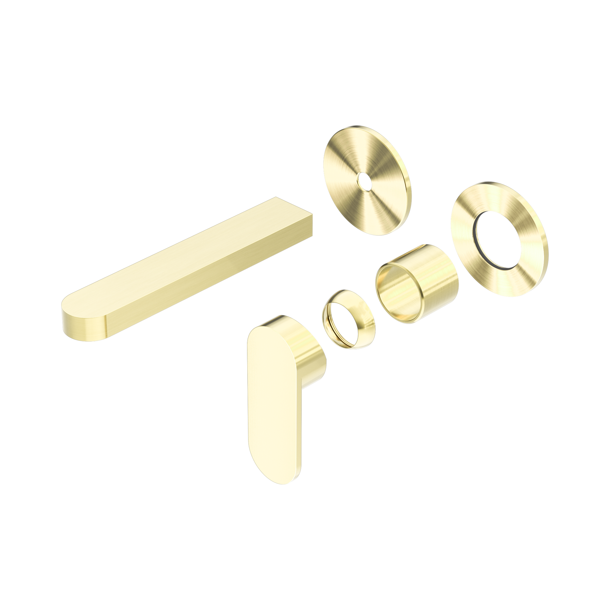 Nero Ecco Wall Mixer Set Separate Back Plate Trim Kits Only, Brushed Gold