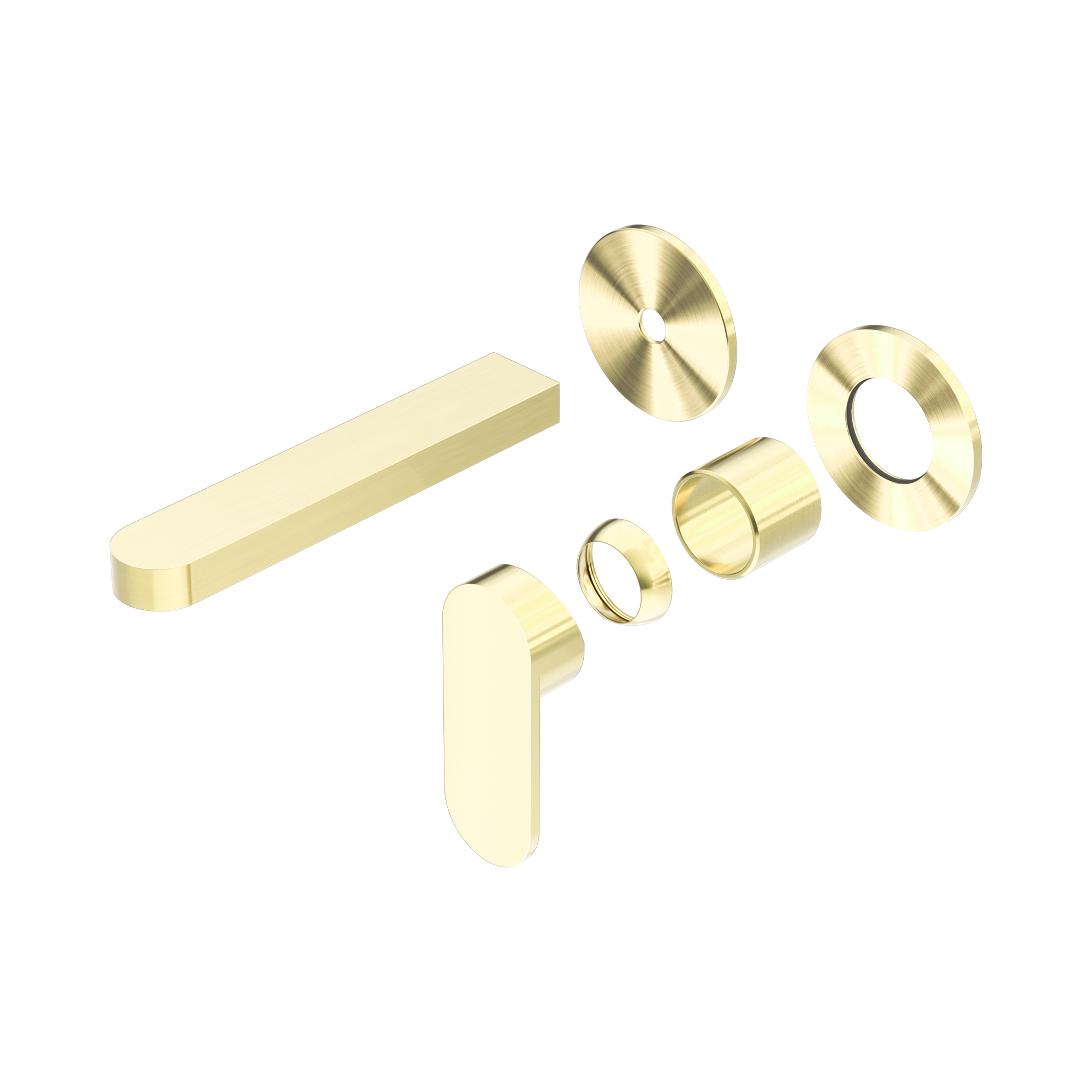 Nero Ecco Wall Mixer Set Separate Back Plate Trim Kits Only, Brushed Gold