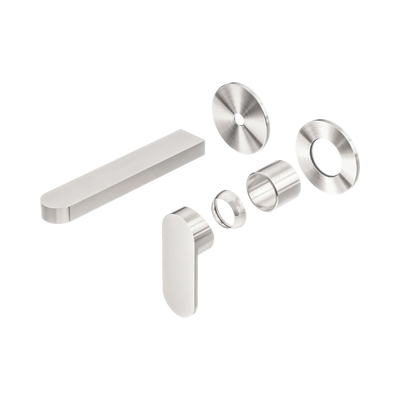 Nero Ecco Wall Basin/Bath Mixer Separate Back Plate Trim Kits Only, Brushed Nickel