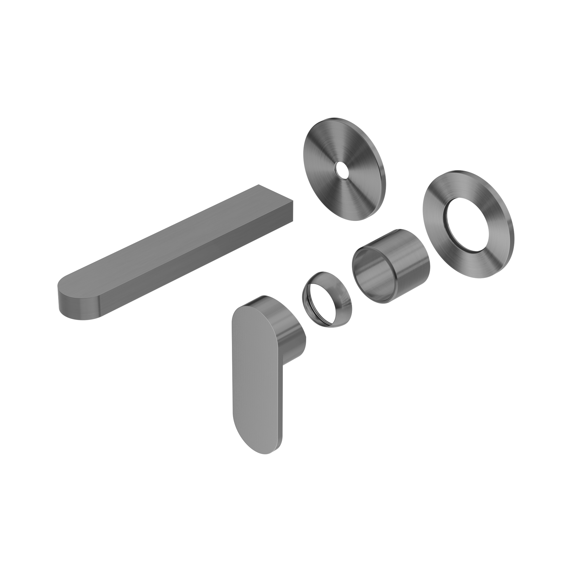 Nero Ecco Wall Mixer Set Separate Back Plate Trim Kits Only, Gun Metal