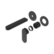 Nero Ecco Wall Mixer Set Separate Back Plate Trim Kits Only, Matte Black