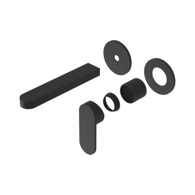 Nero Ecco Wall Basin/Bath Mixer Separate Back Plate Trim Kits Only, Matte Black