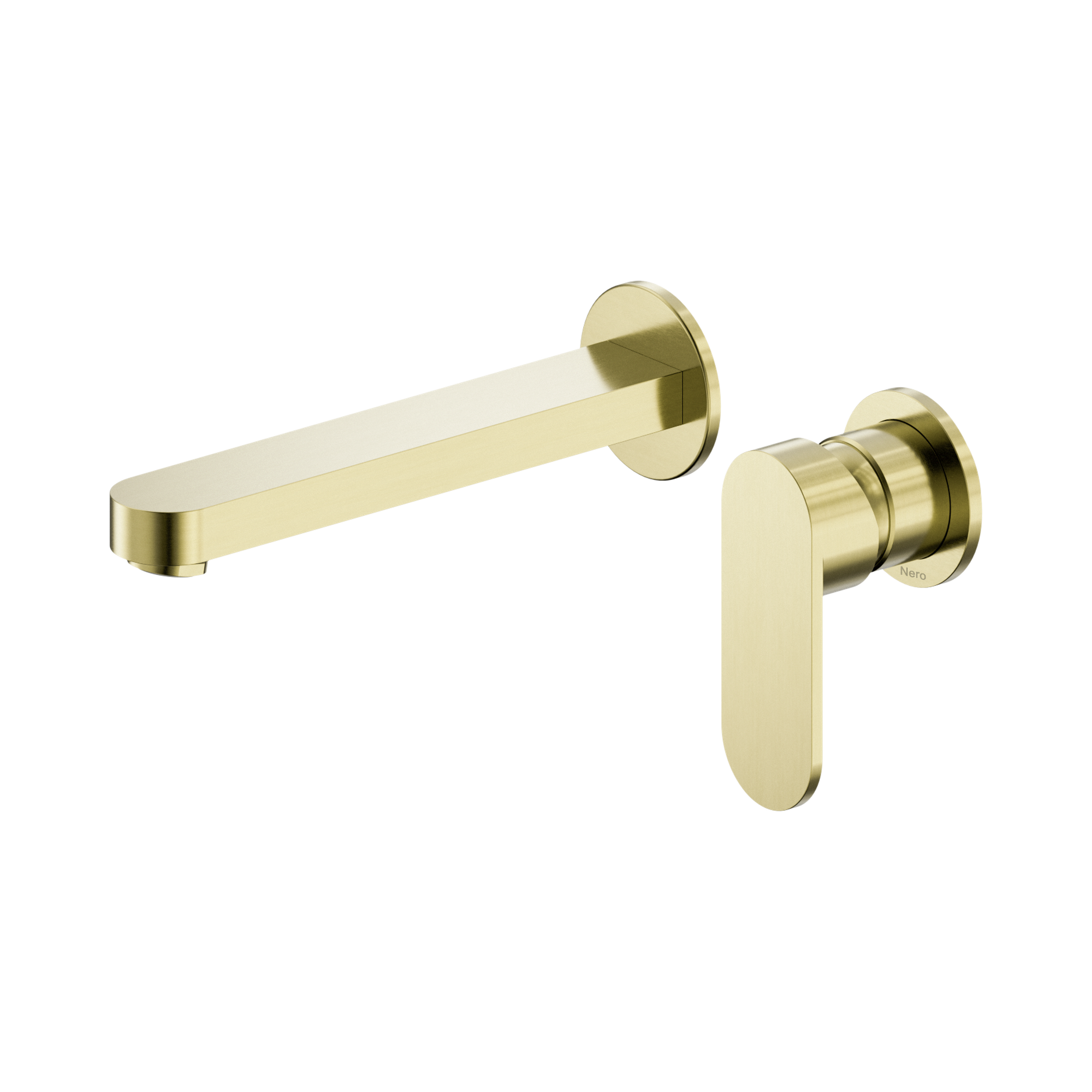 Nero Ecco Wall Mixer Set Separate Back Plate 60mm, Brushed Gold