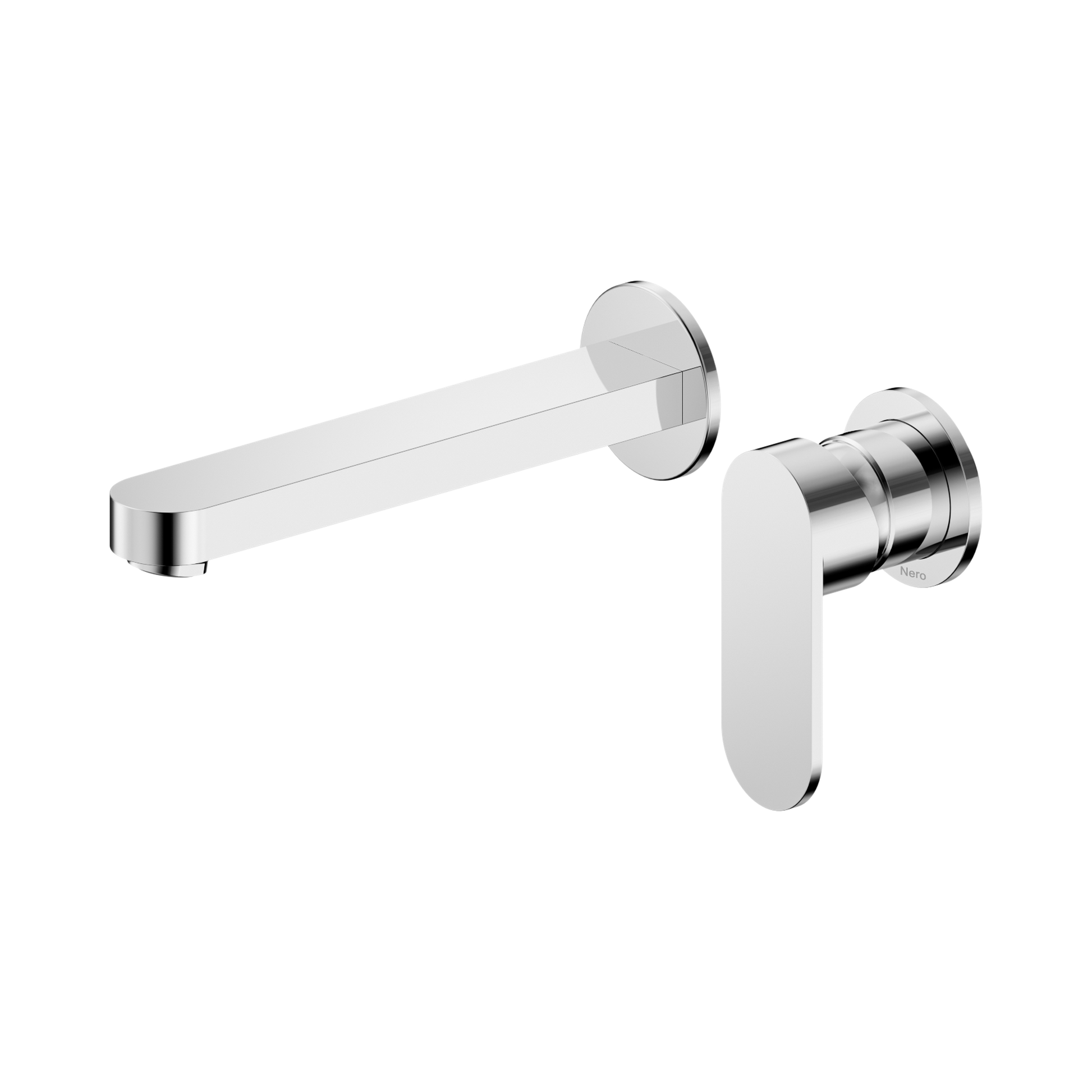 Nero Ecco Wall Mixer Set Separate Back Plate 60mm, Chrome