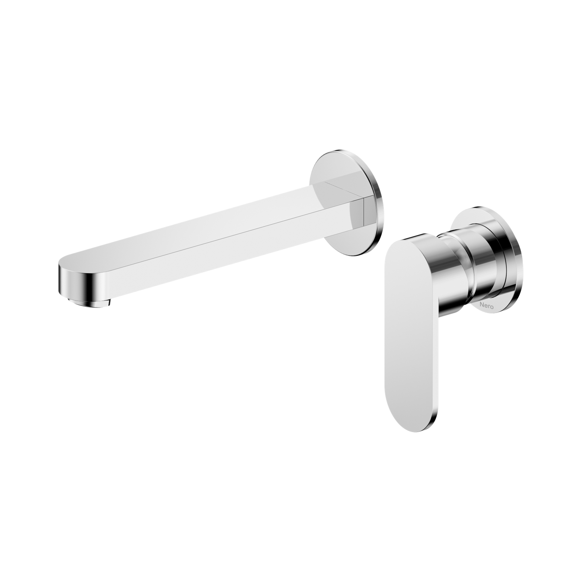 Nero Ecco Wall Mixer Set Separate Back Plate 60mm, Chrome