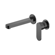 Nero Ecco Wall Mixer Set Separate Back Plate 60mm, Gun Metal