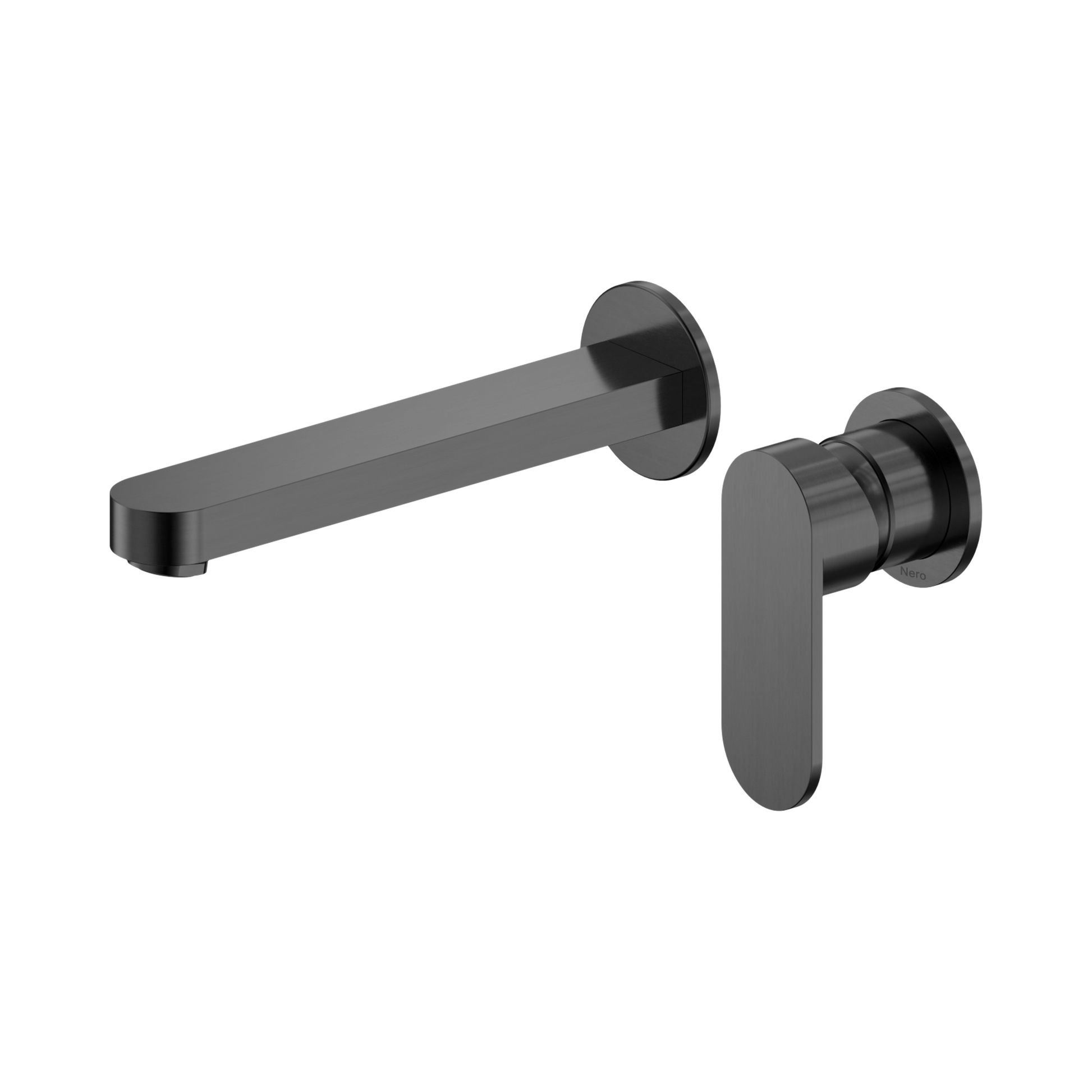 Nero Ecco Wall Mixer Set Separate Back Plate 60mm, Gun Metal