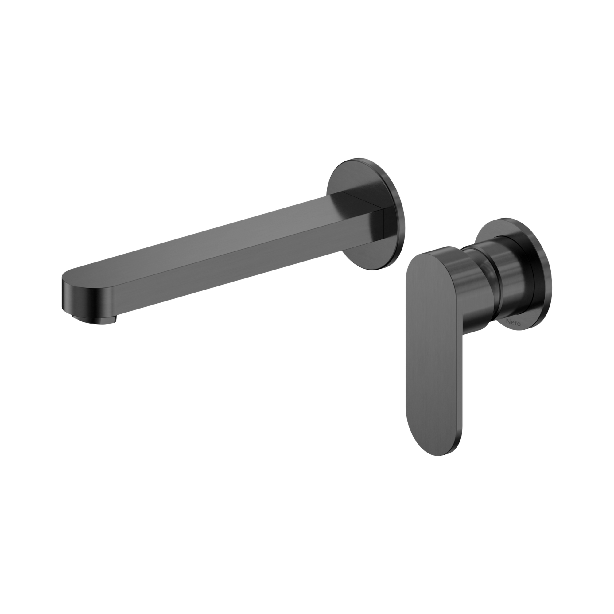 Nero Ecco Wall Mixer Set Separate Back Plate 60mm, Gun Metal