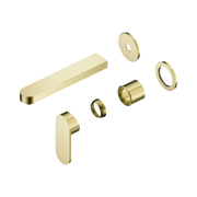 Nero Ecco Wall Mixer Set Separate Back Plate 60mm Trim Kits Only, Brushed Gold