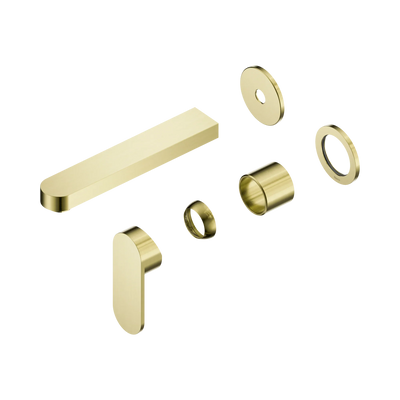 Nero Ecco Wall Basin/Bath Mixer Separate Back Plate 60mm Trim Kits Only, Brushed Gold