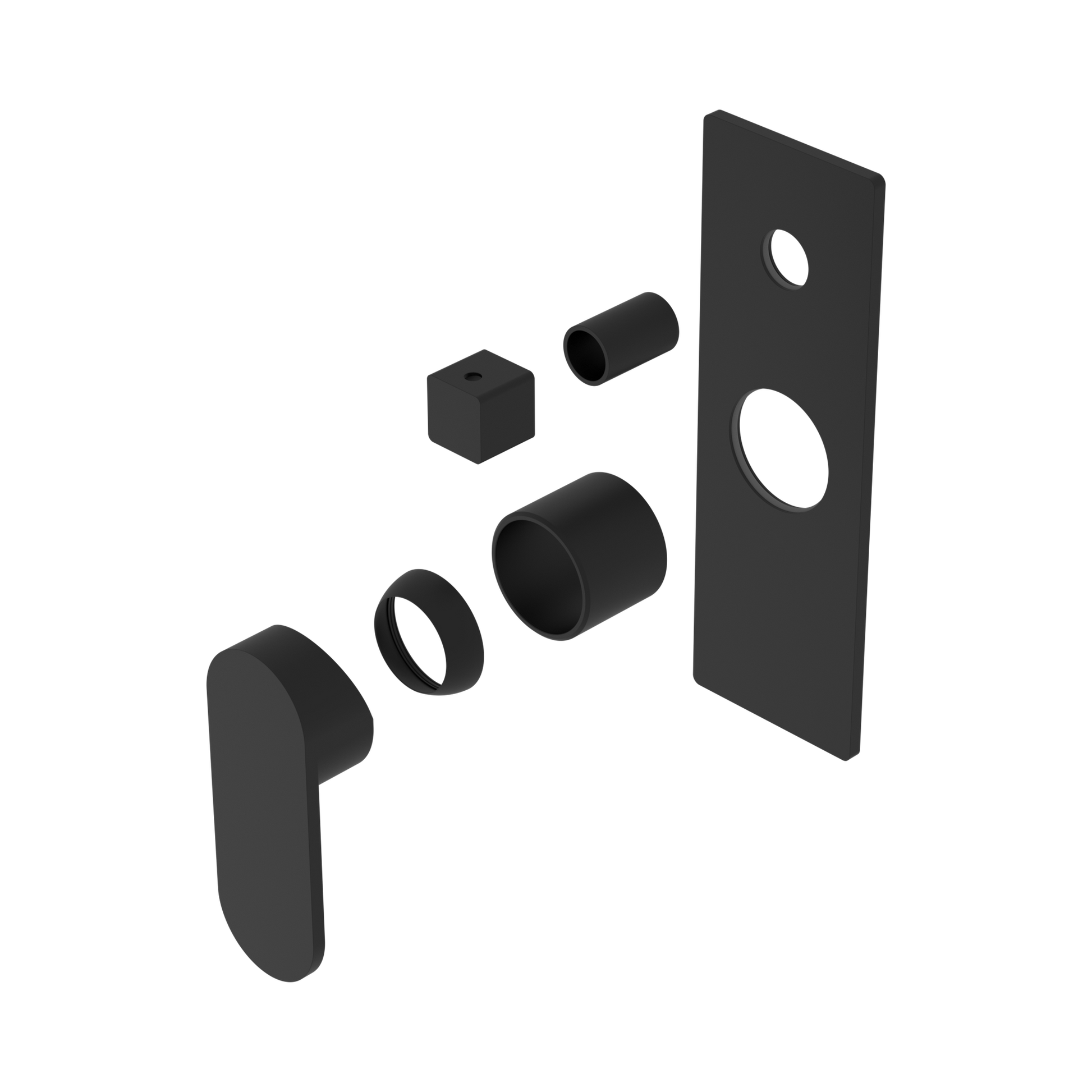 Nero Ecco Diverter Mixer Trim Kits Only, Matte Black