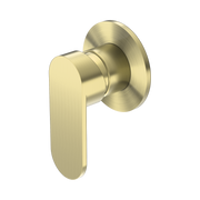 Nero Ecco Wall/Shower Mixer 80mm Round Plate, Brushed Gold