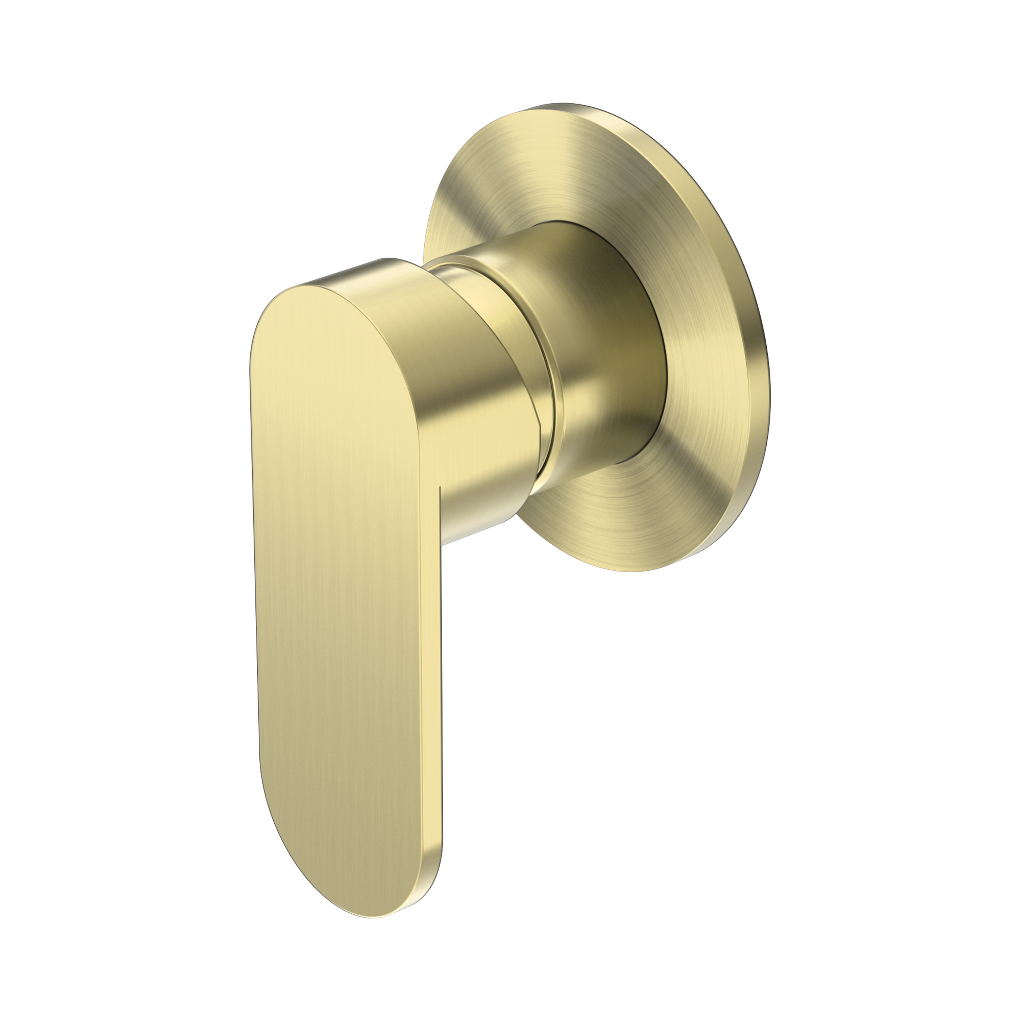 Nero Ecco Wall/Shower Mixer 80mm Round Plate, Brushed Gold