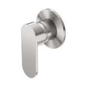 Nero Ecco Wall/Shower Mixer 80mm Round Plate, Brushed Nickel