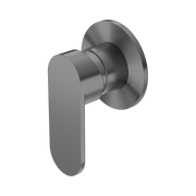 Nero Ecco Wall/Shower Mixer 80mm Round Plate, Gun Metal