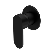 Nero Ecco Wall/Shower Mixer 80mm Round Plate, Matte Black