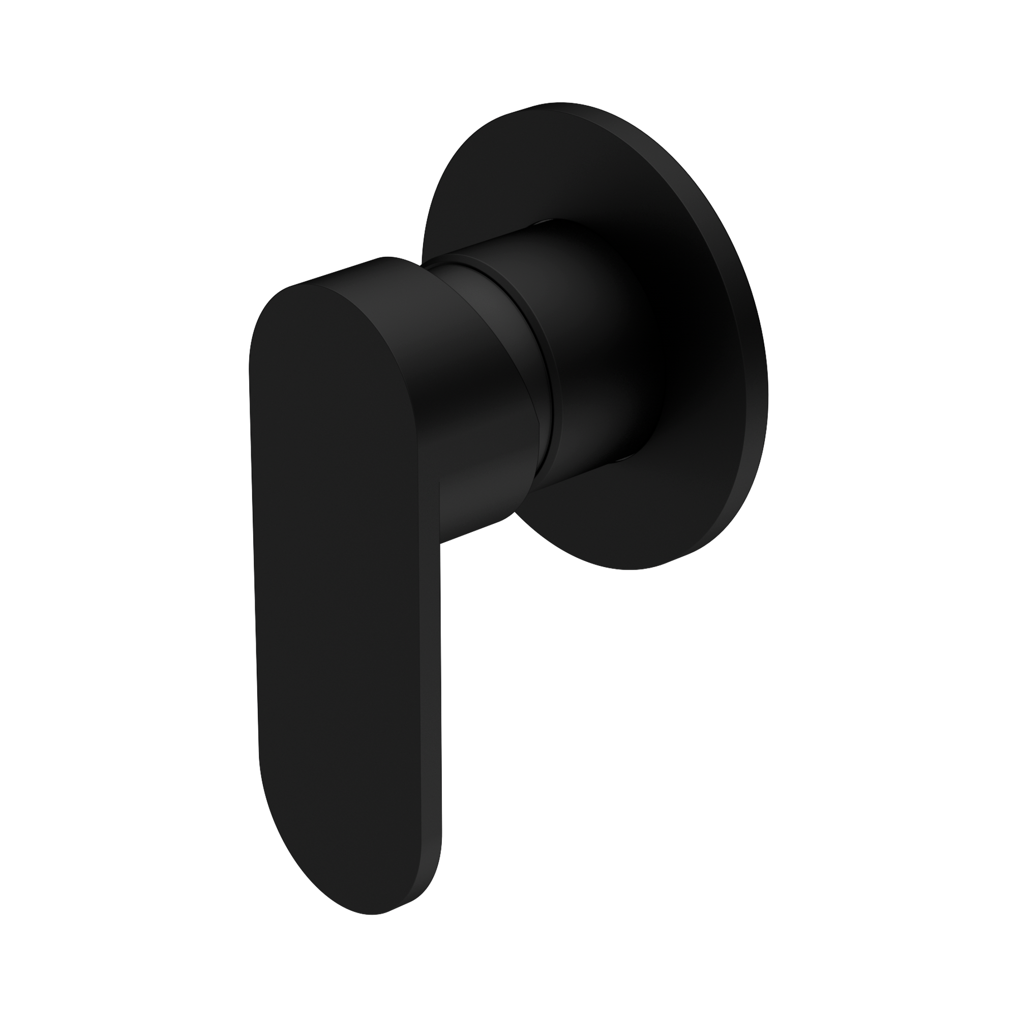 Nero Ecco Wall/Shower Mixer 80mm Round Plate, Matte Black