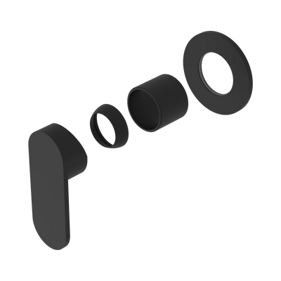 Nero Ecco Shower Mixer 80mm Round Plate Trim Kits Only, Matte Black