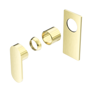 Nero Ecco Wall/Shower Mixer Trim Kits Only, Brushed Gold