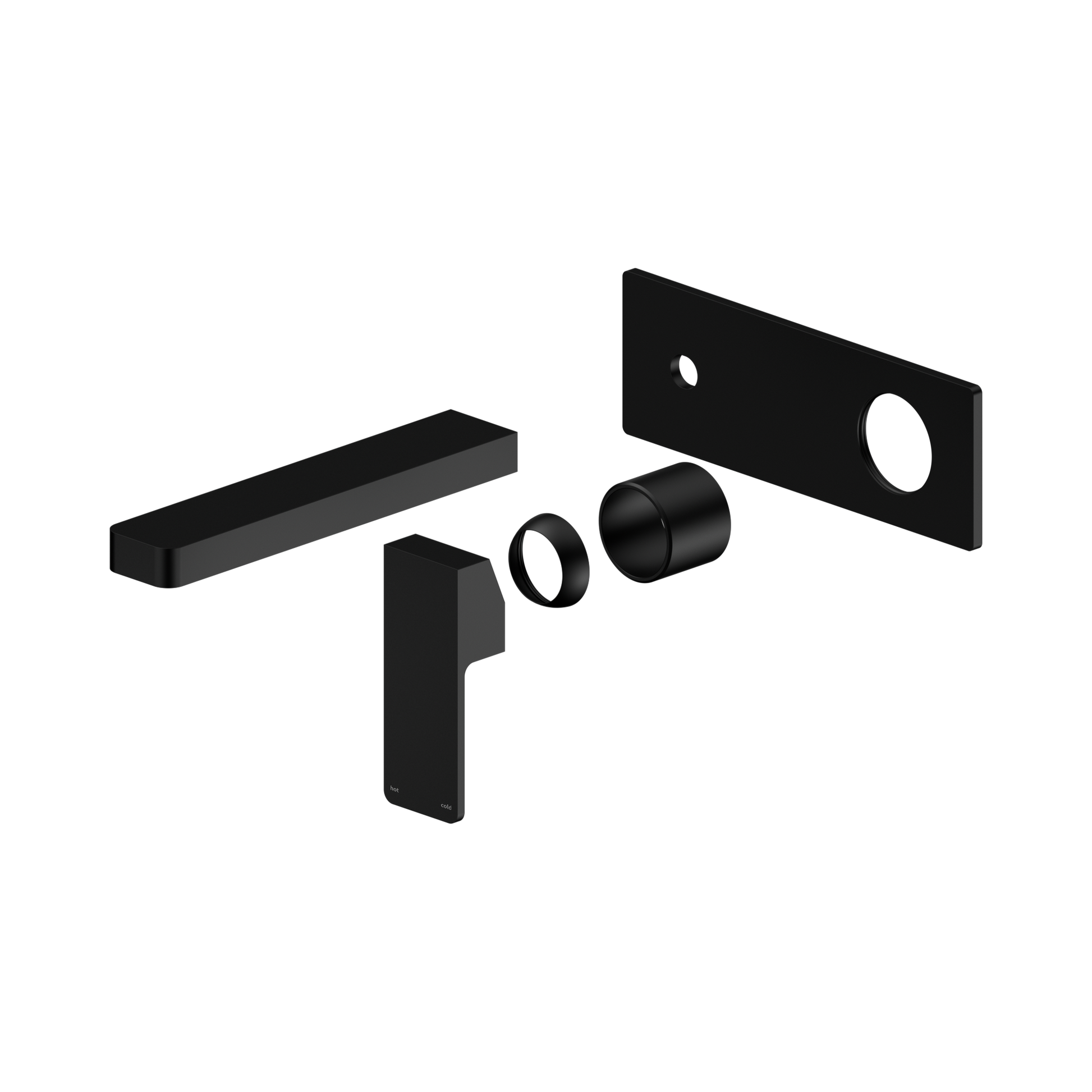 Nero Celia Wall Mixer Set Trim Kits Only, Matte Black