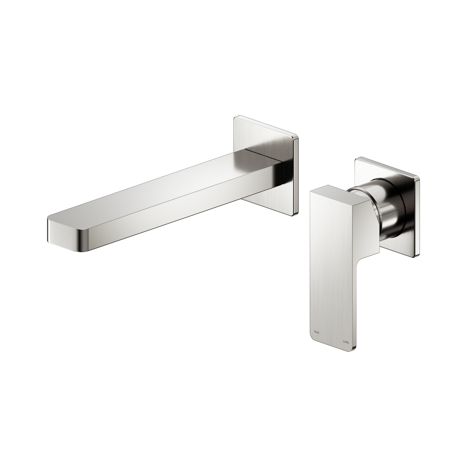 Nero Celia Wall Mixer Set Separate Back Plate, Brushed Nickel