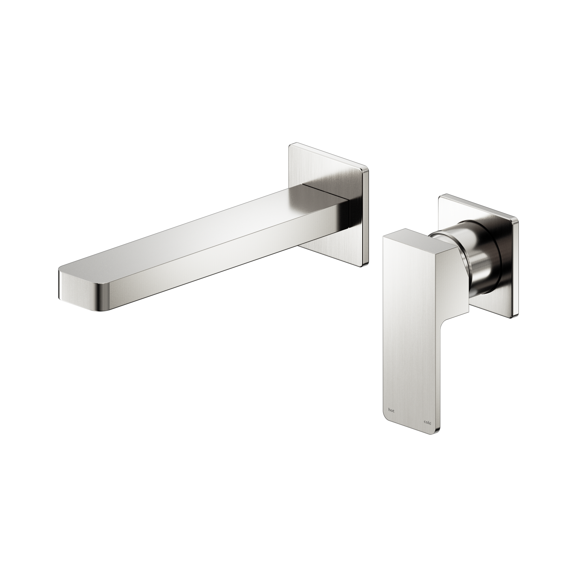 Nero Celia Wall Mixer Set Separate Back Plate, Brushed Nickel