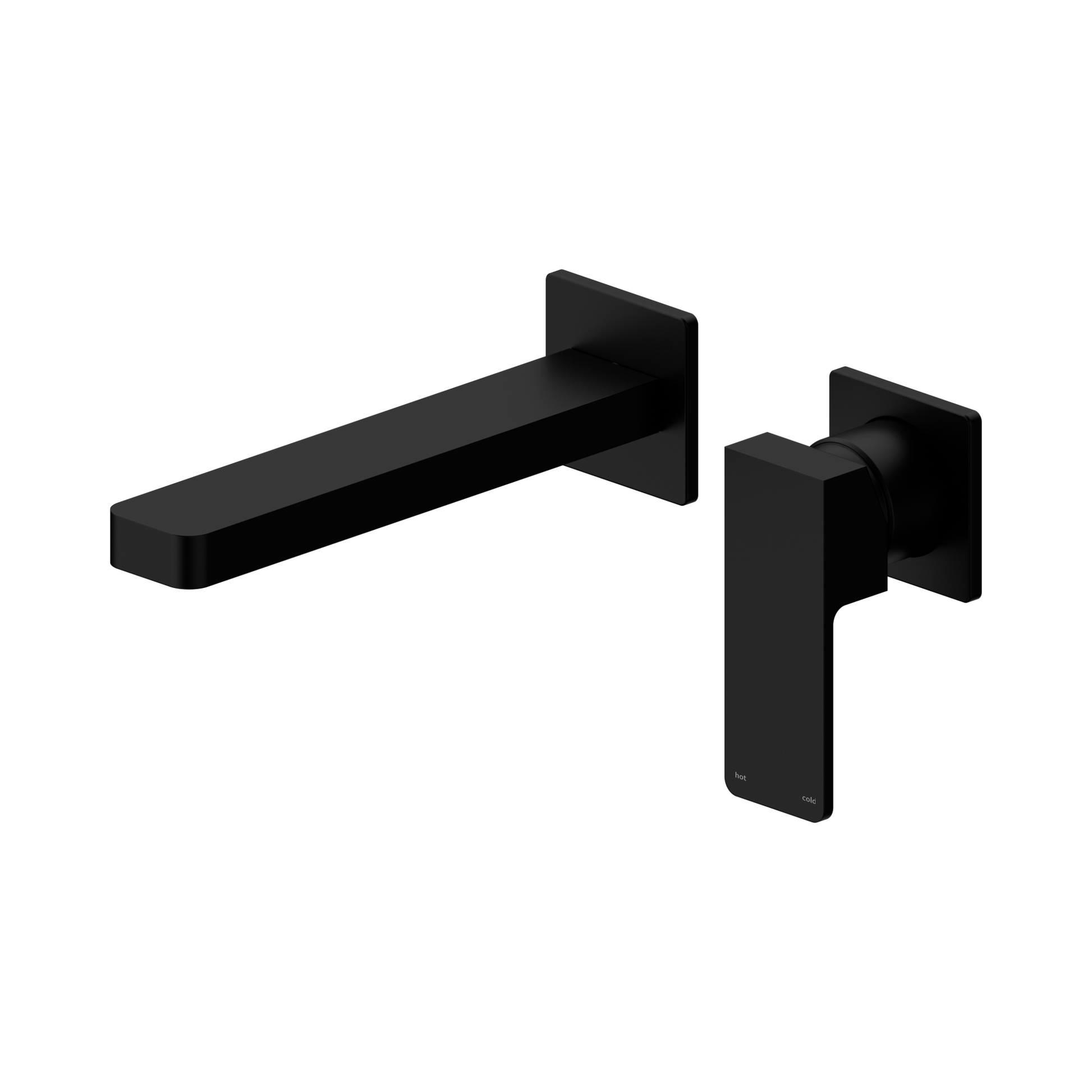 Nero Celia Wall Mixer Set Separate Back Plate, Matte Black