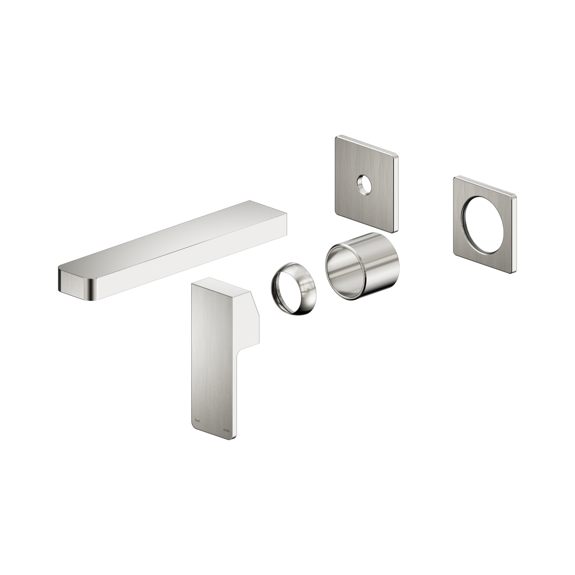 Nero Celia Wall Mixer Set Separate Back Plate Trim Kits Only, Brushed Nickel