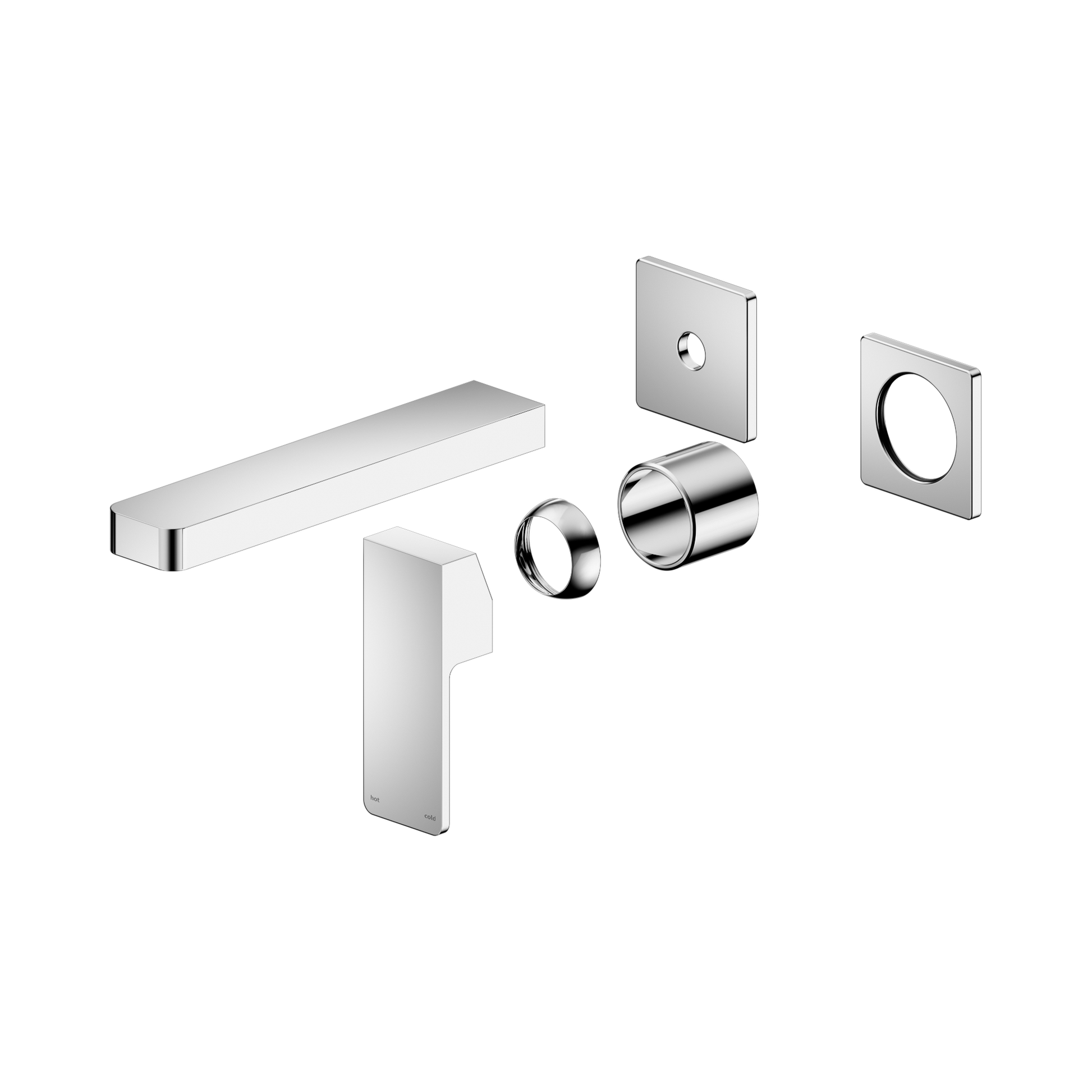 Nero Celia Wall Mixer Set Separate Back Plate Trim Kits Only, Chrome
