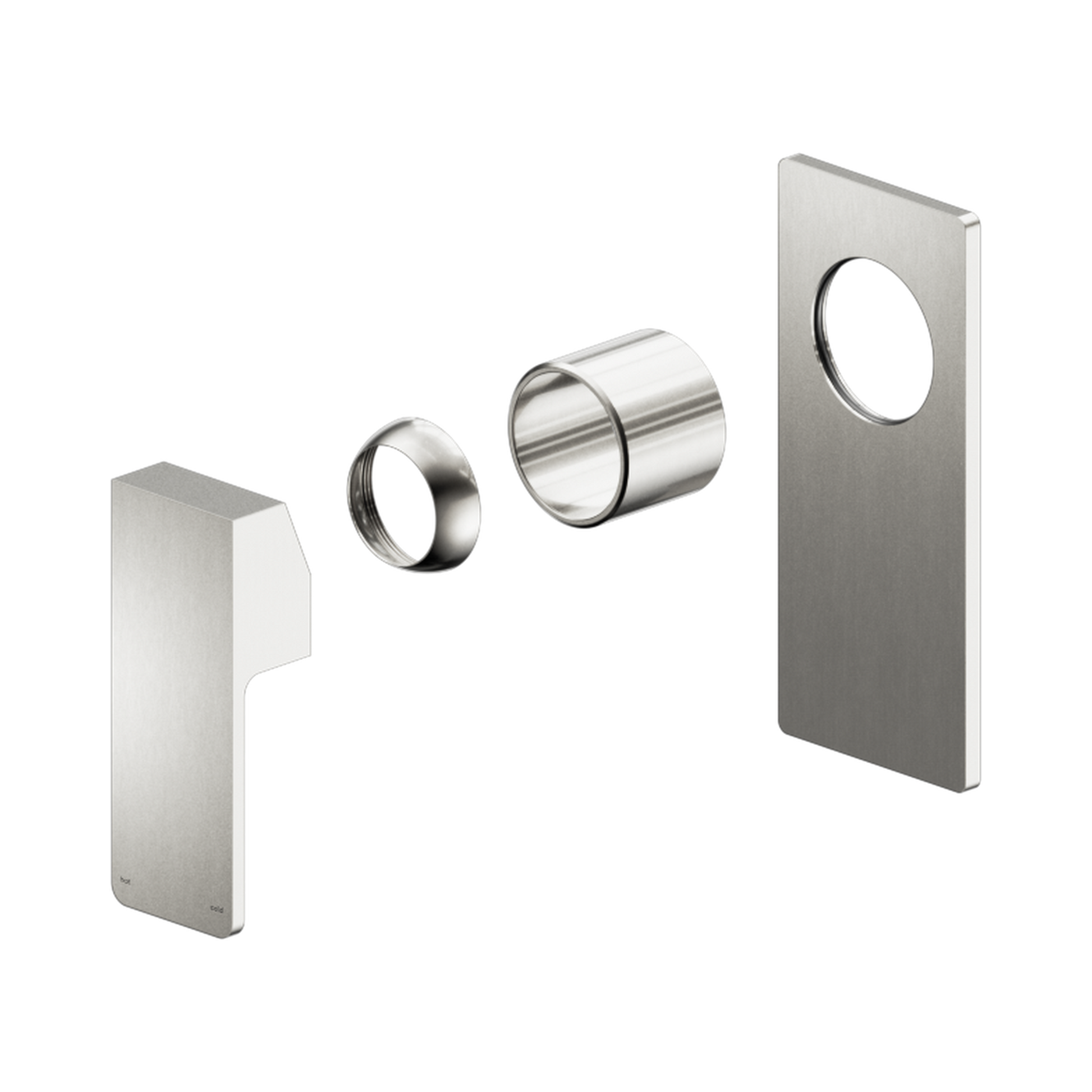 Nero Celia Wall/Shower Mixer Rectangular Backplate Trim Kits Only, Brushed Nickel