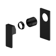 Nero Celia Wall/Shower Mixer Rectangular Backplate Trim Kits Only, Matte Black