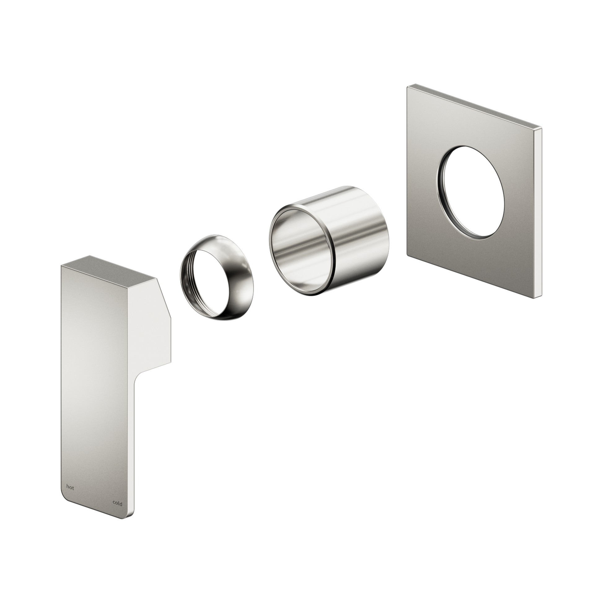 Nero Celia Wall/Shower Mixer Trim Kits Only, Brushed Nickel