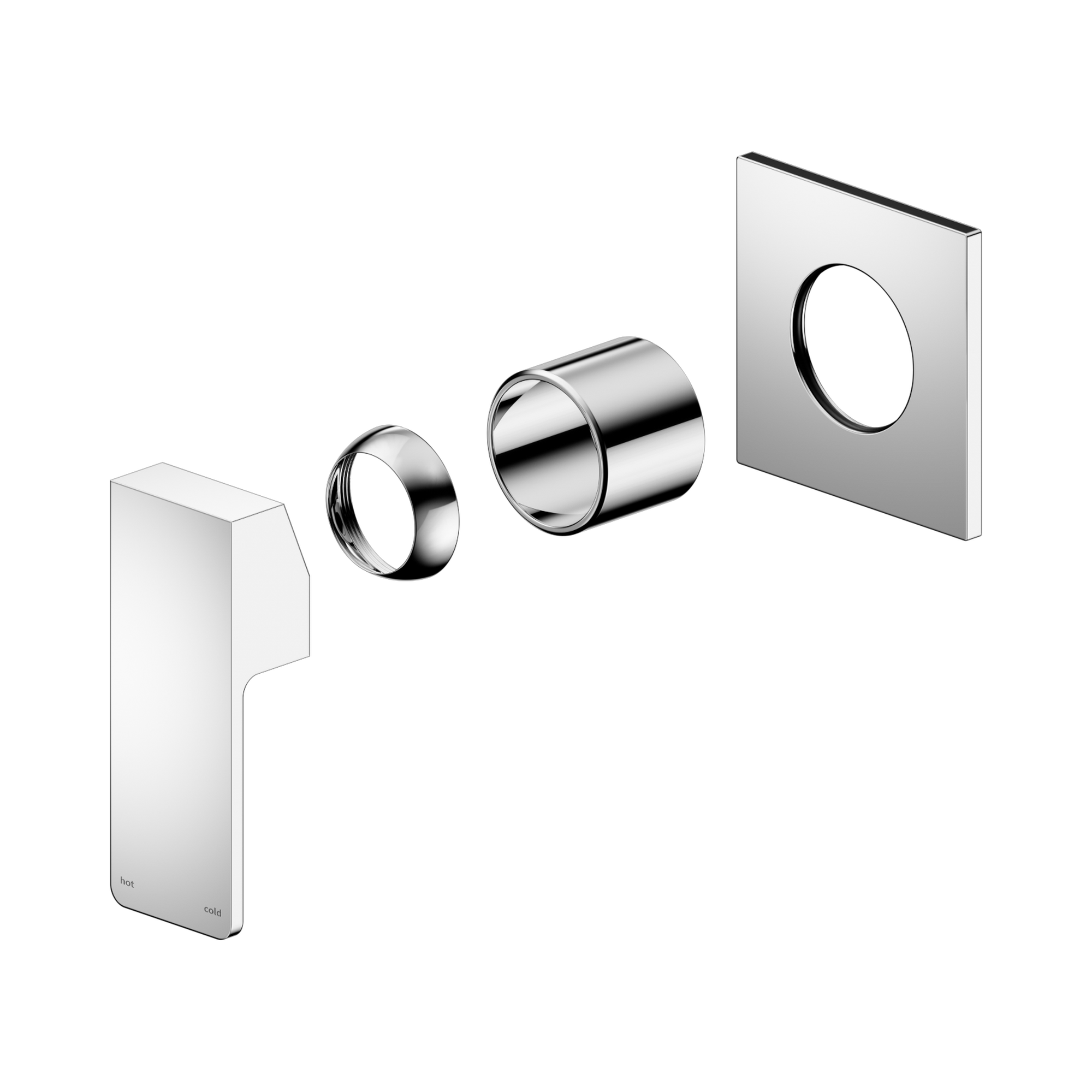 Nero Celia Wall/Shower Mixer Trim Kits Only, Chrome