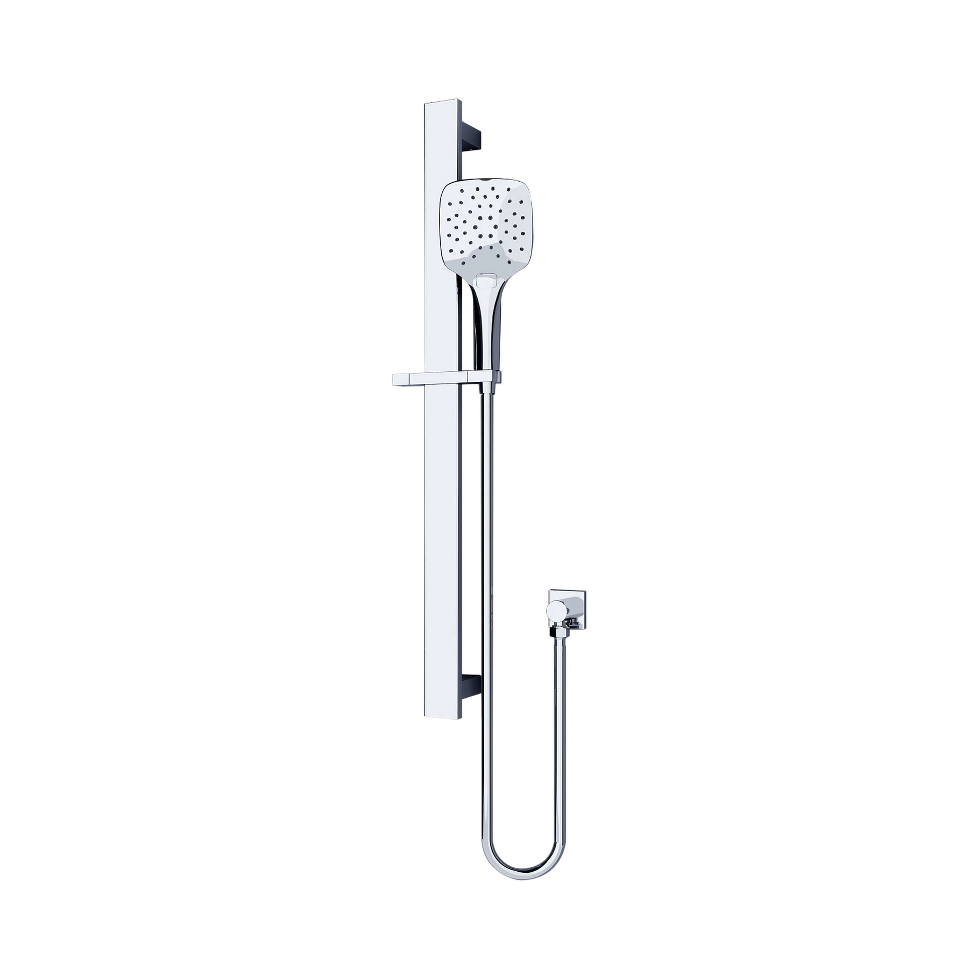 Nero Rain Square 3 Function Shower Rail, Chrome