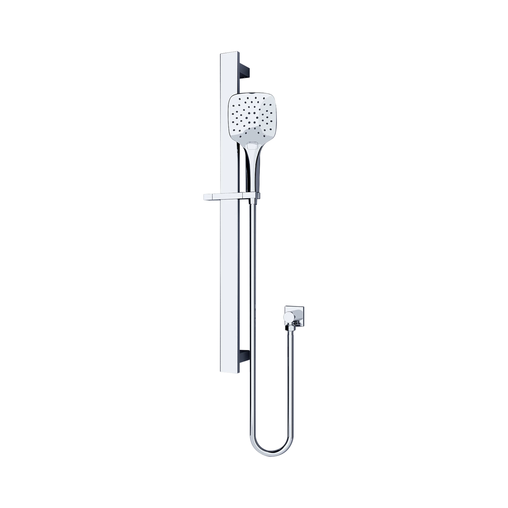 Nero Rain Square 3 Function Shower Rail, Chrome