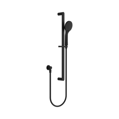 Nero Ecco Shower Rail With Air Shower, Matte Black