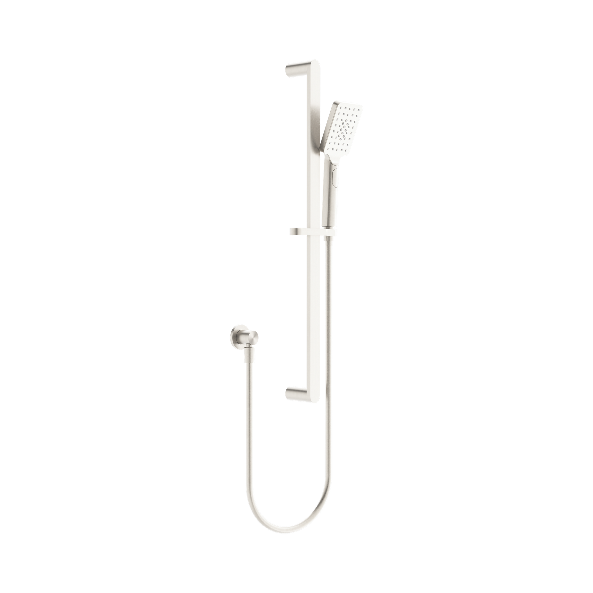 Nero Bianca Shower Rail, Brushed Nickel