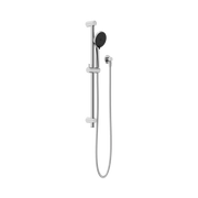 Nero Round Metal Project Rail Shower, Chrome