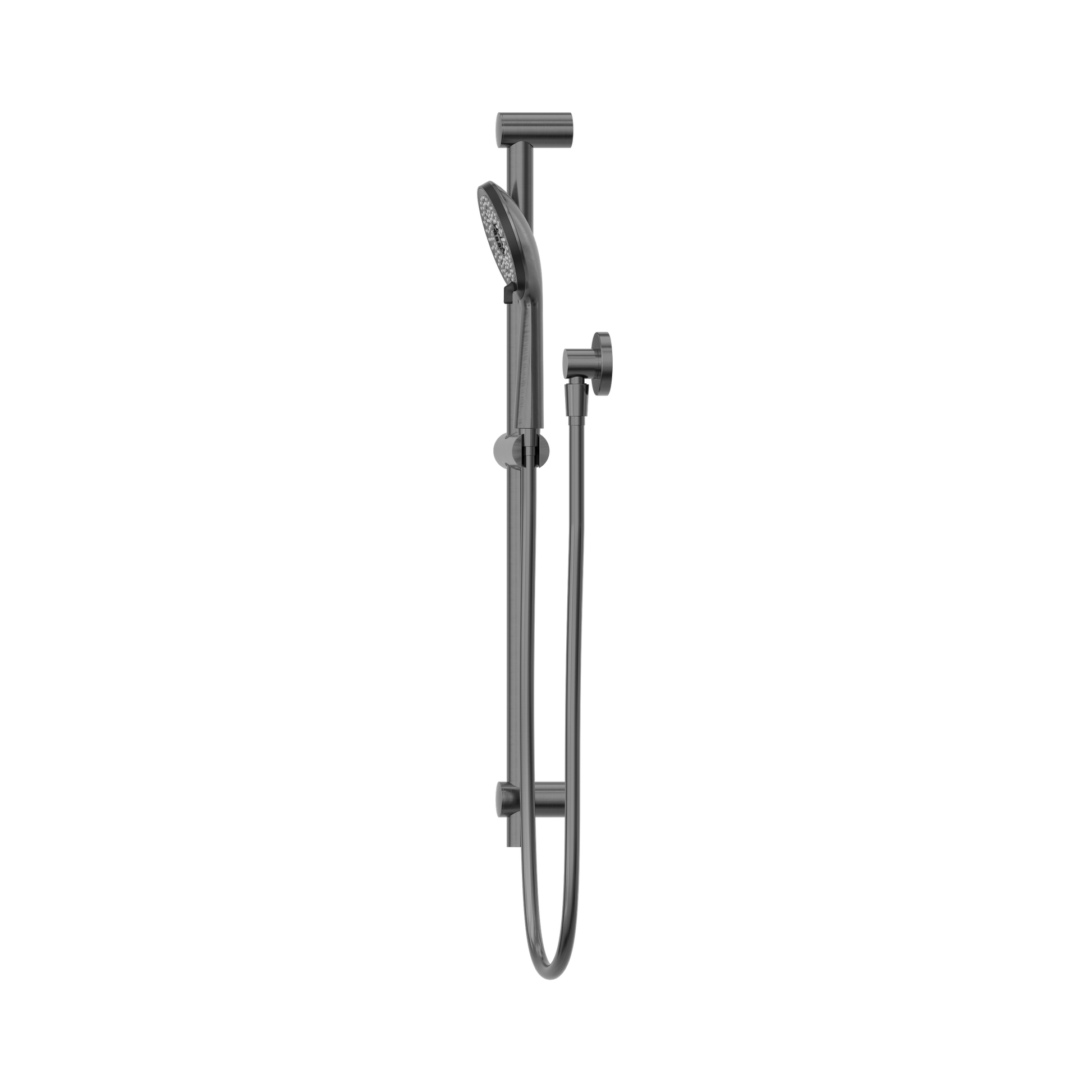 Nero Round Metal Project Rail Shower, Gun Metal