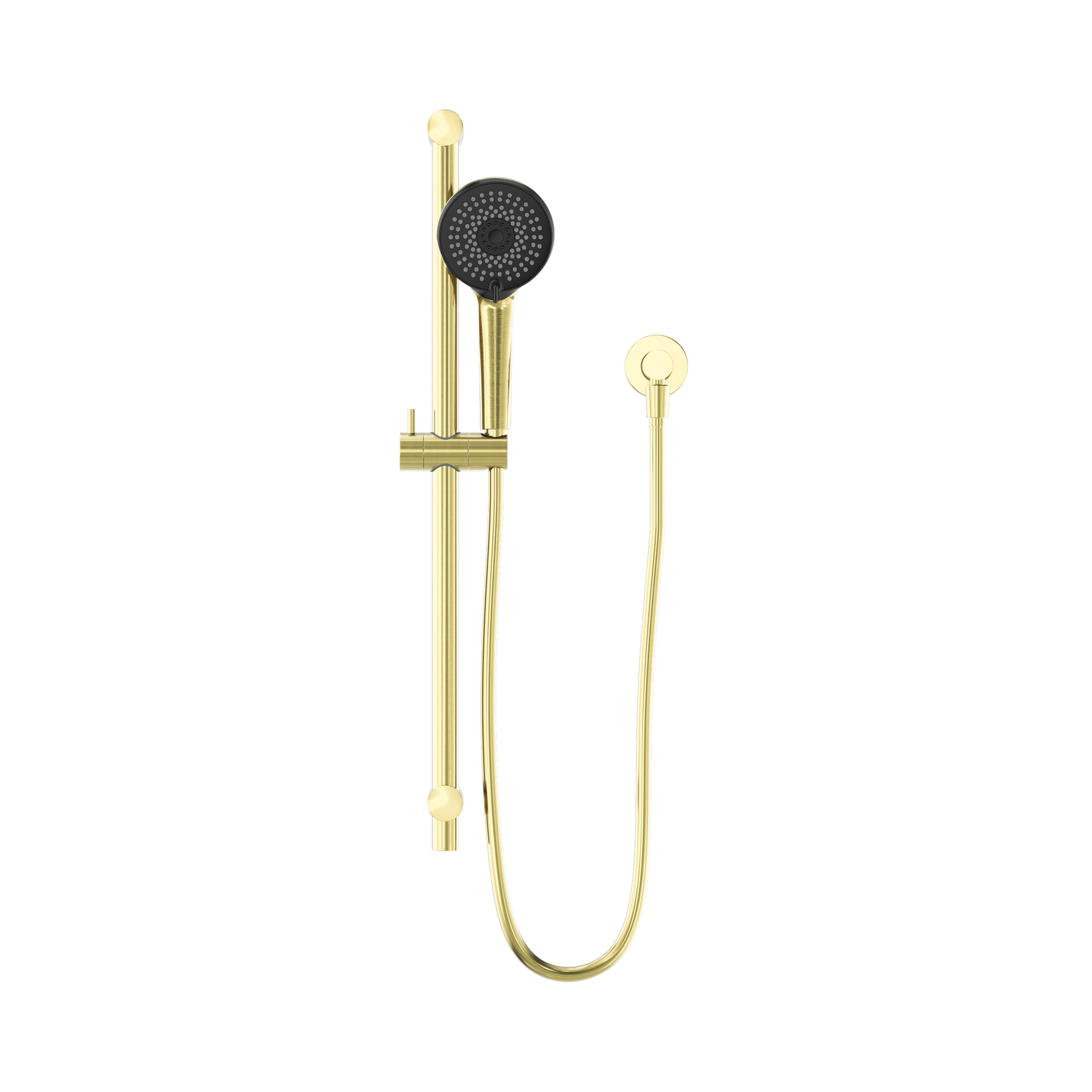 Nero Round Metal Project Shower Rail 4 Star Rating, Brushed Gold