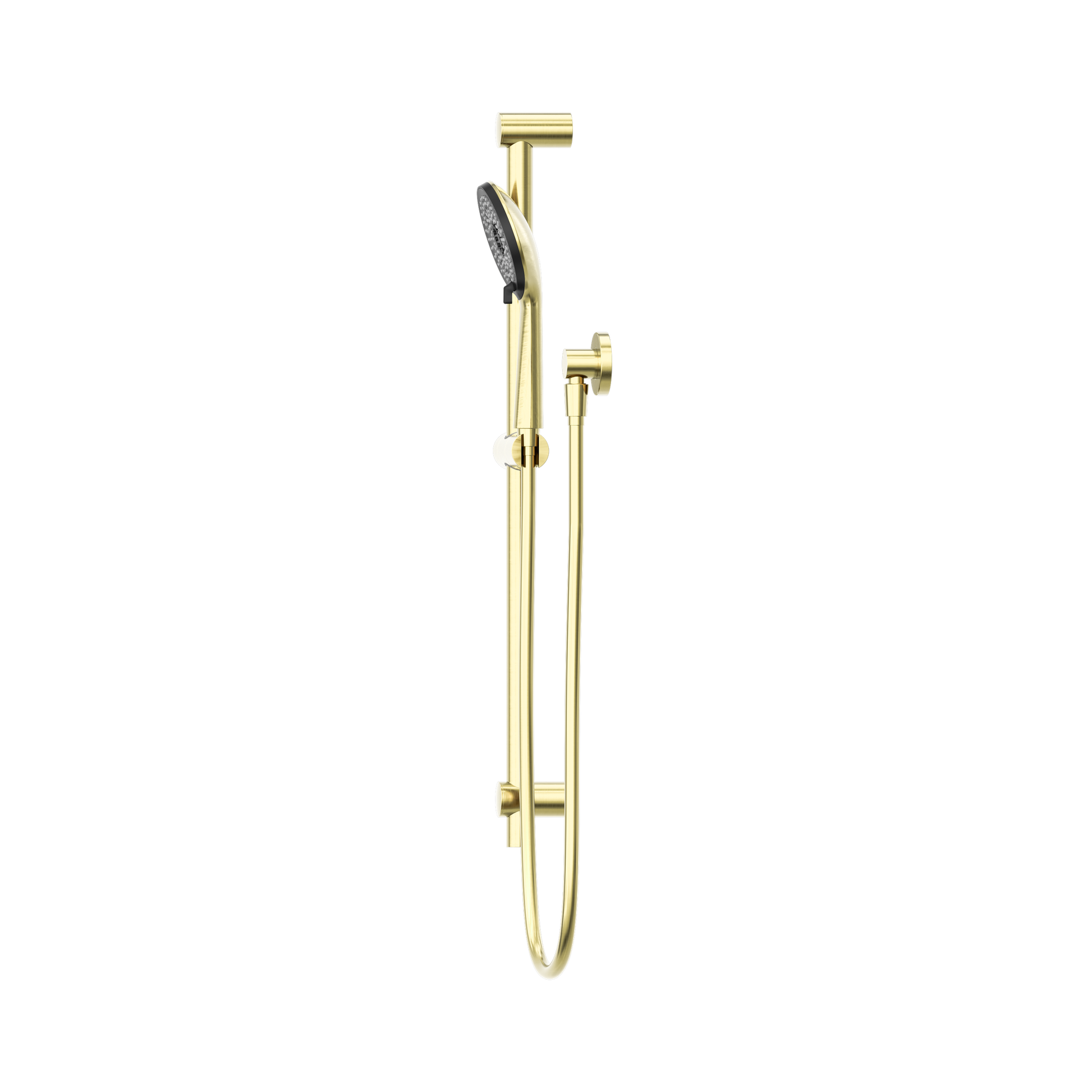 Nero Round Metal Project Shower Rail 4 Star Rating, Brushed Gold