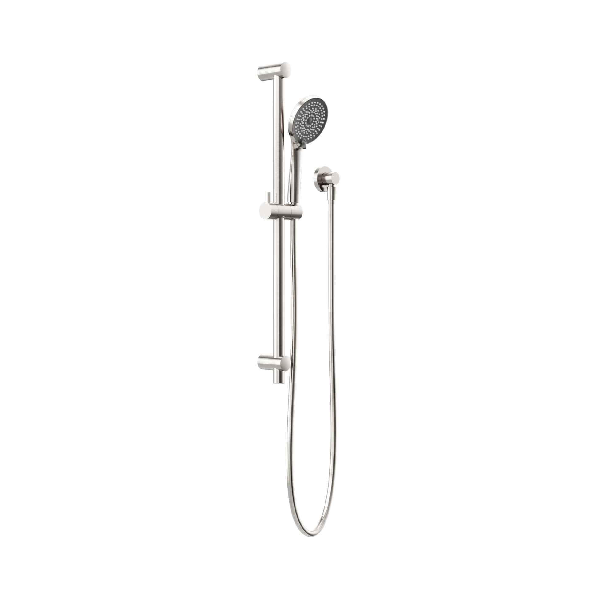 Nero Round Metal Project Shower Rail 4 Star Rating, Brushed Nickel