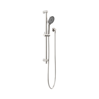 Nero Round Metal Project Shower Rail 4 Star Rating, Brushed Nickel