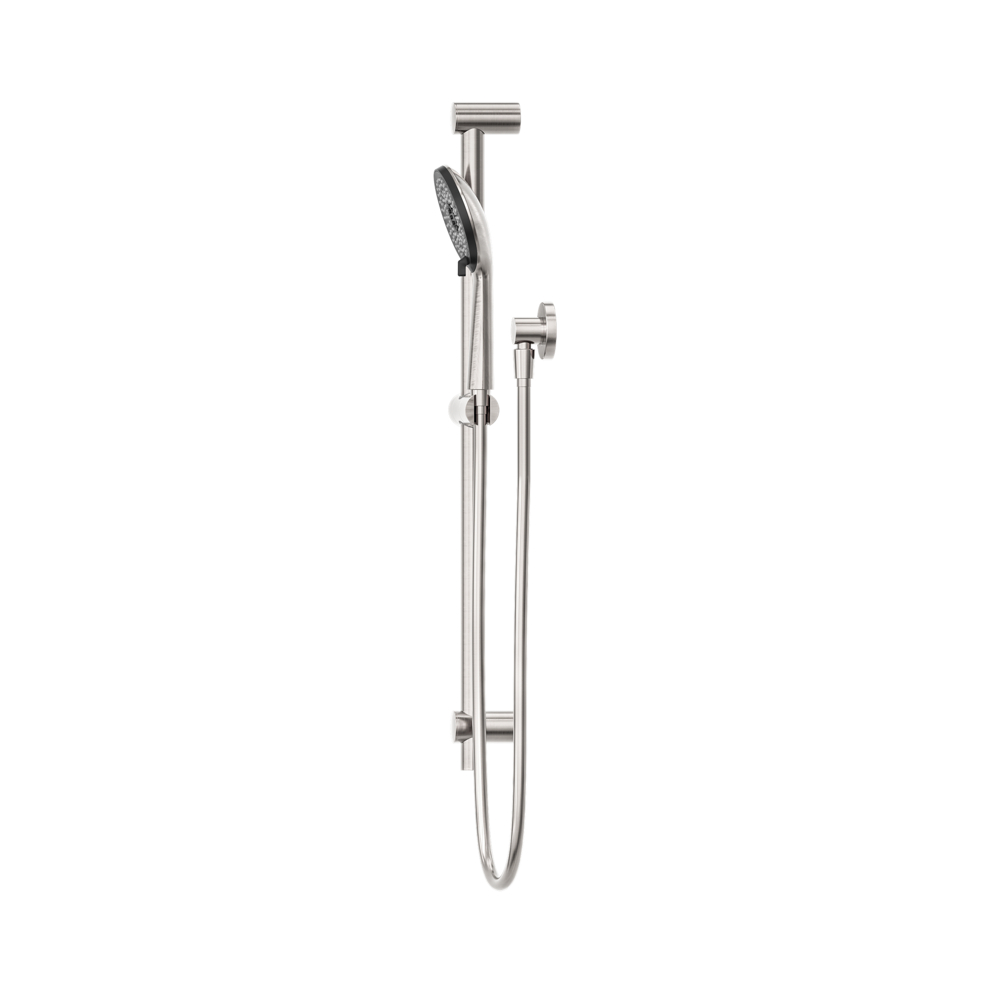 Nero Round Metal Project Shower Rail 4 Star Rating, Brushed Nickel