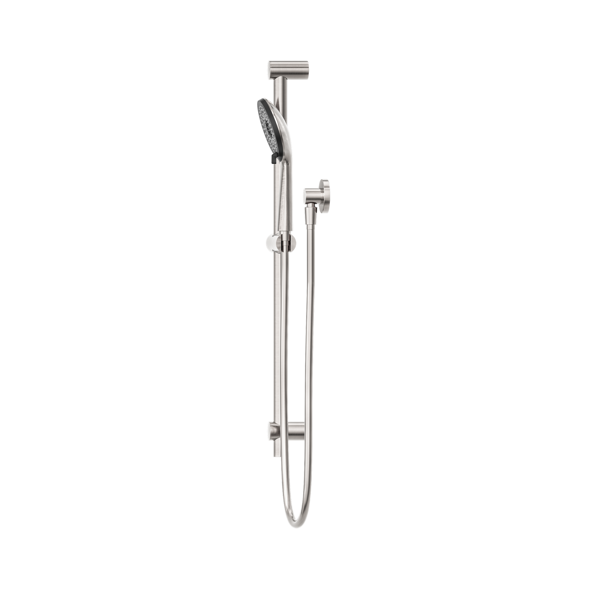 Nero Round Metal Project Shower Rail 4 Star Rating, Brushed Nickel