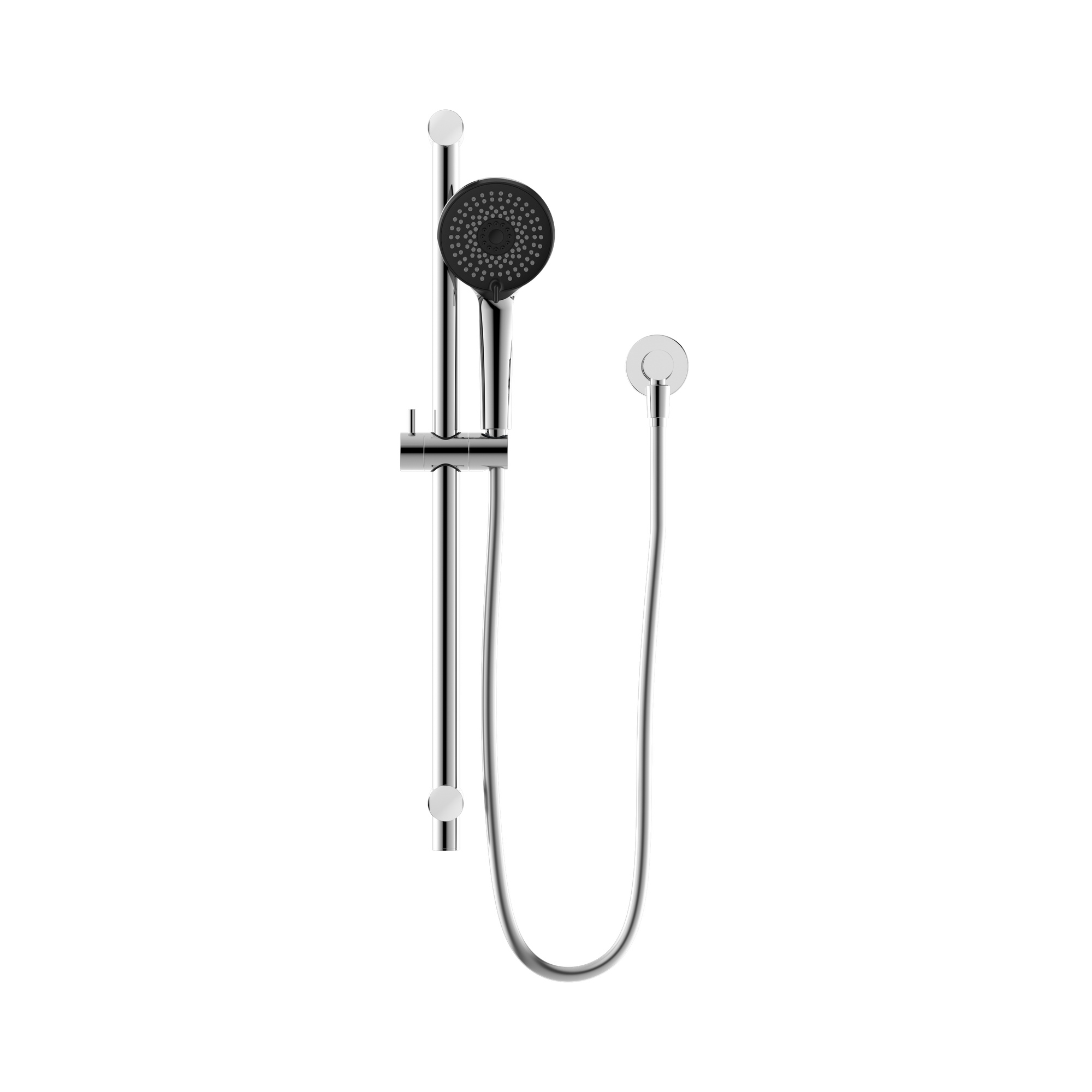 Nero Round Metal Project Shower Rail 4 Star Rating, Chrome