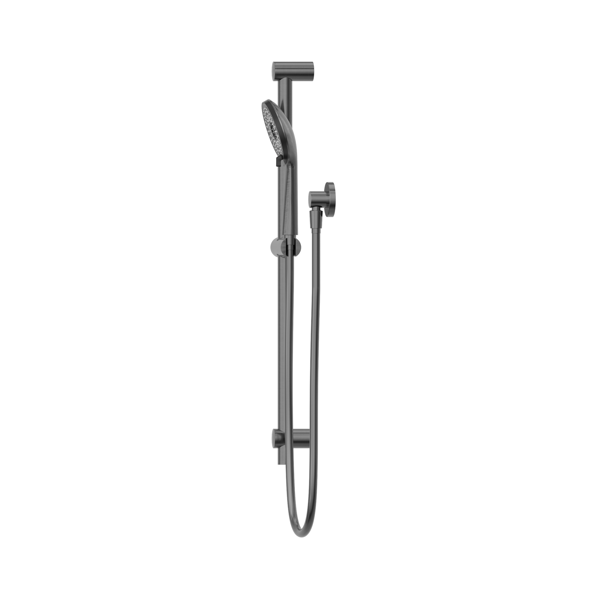 Nero Round Metal Project Shower Rail 4 Star Rating, Gun Metal