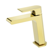Nero Bianca Basin Mixer, Brushed Gold