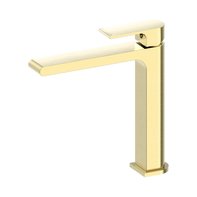 Nero Bianca Mid Tall Basin Mixer, Brushed Gold